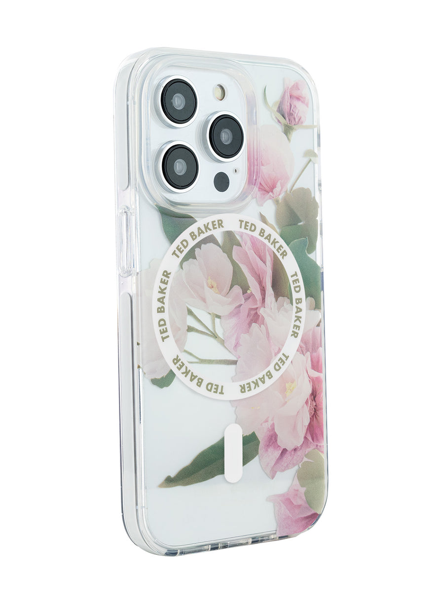 Ted Baker Clear Flower Placement Antishock Phone Case for iPhone 15 Pr ...