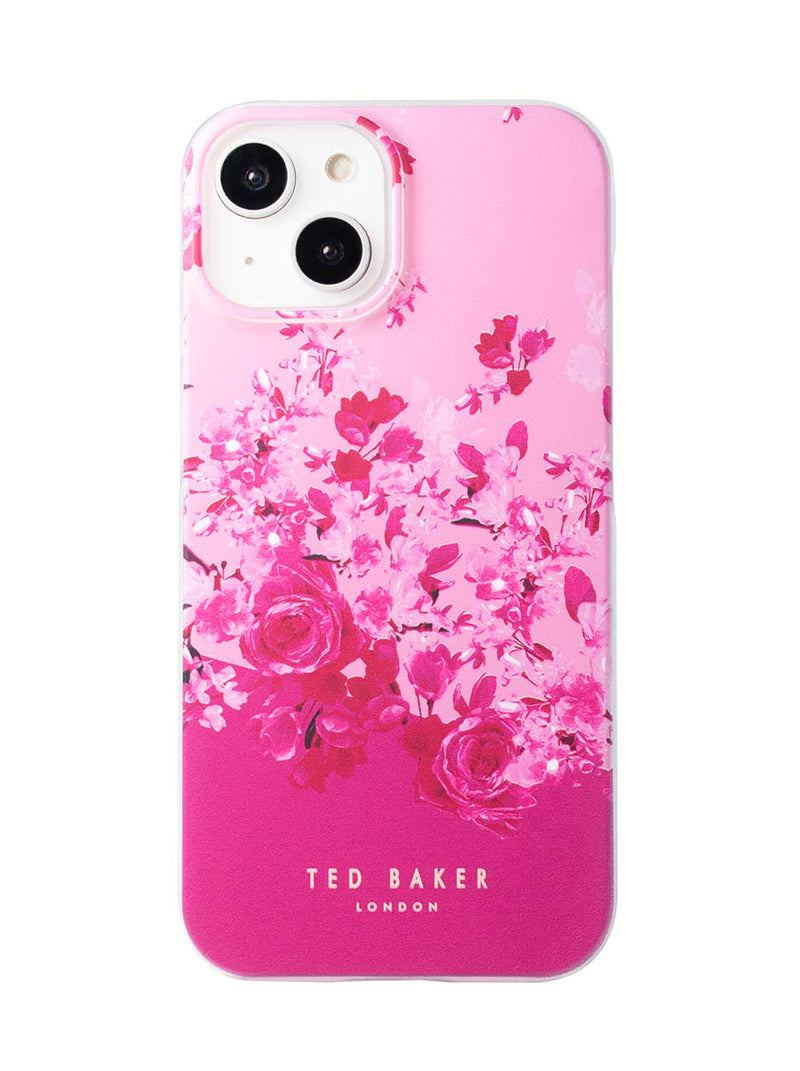 Ted Baker Scattered Flowers Antishock Phone Case for iPhone 15 Pink