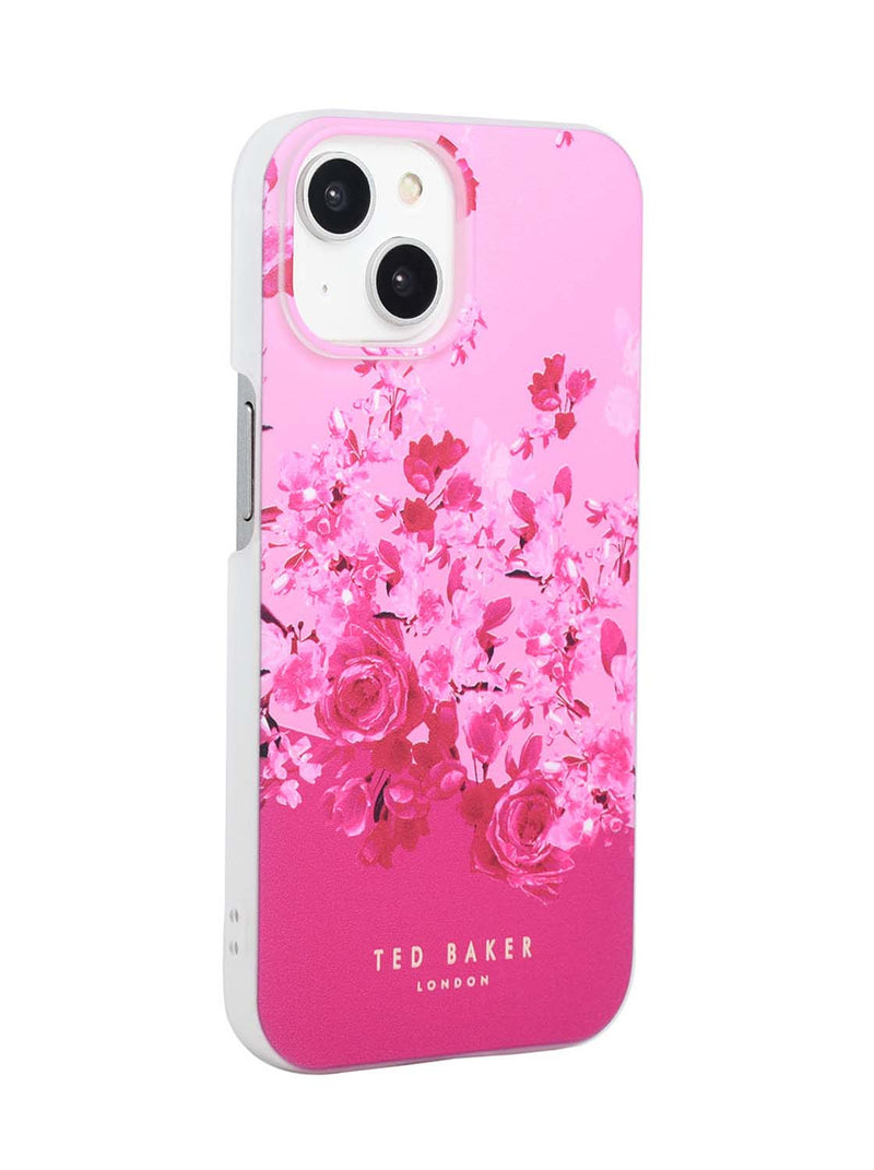 Ted Baker Scattered Flowers Antishock Phone Case for iPhone 15 Pink