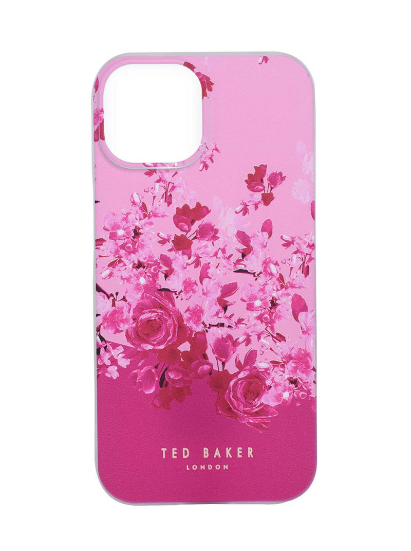 Ted Baker Scattered Flowers Antishock Phone Case for iPhone 15 Pink