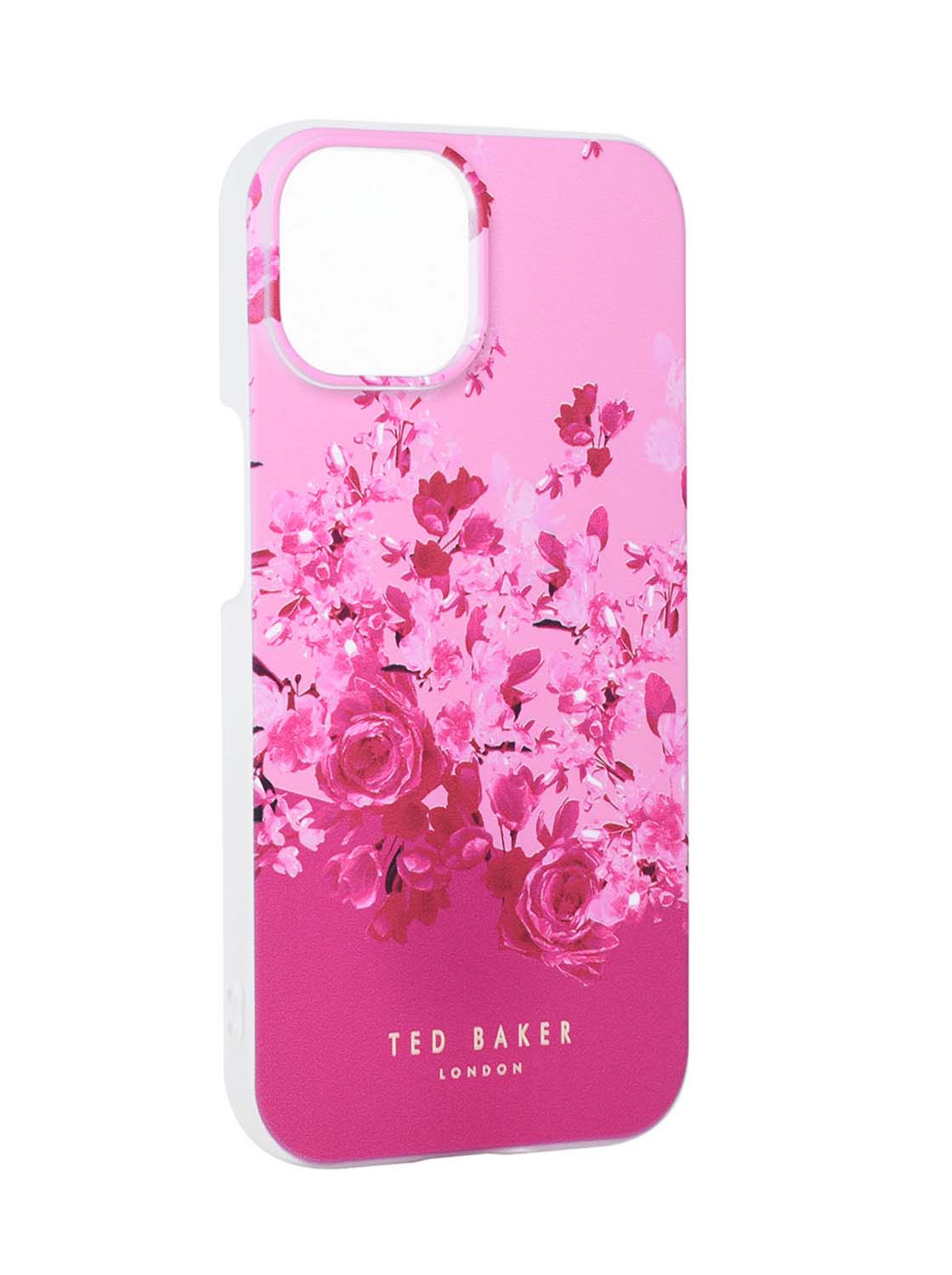Ted Baker Scattered Flowers Antishock Phone Case for iPhone 15 Pink