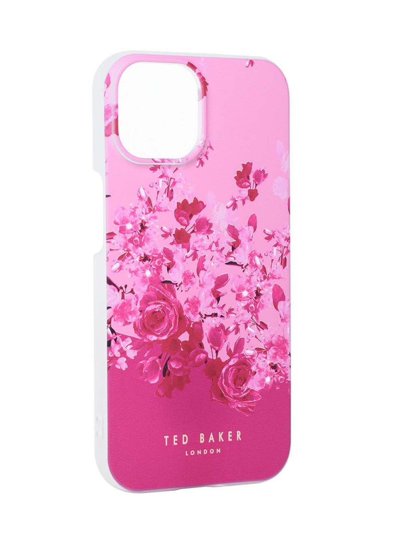 Ted Baker Scattered Flowers Antishock Phone Case for iPhone 14 Pink